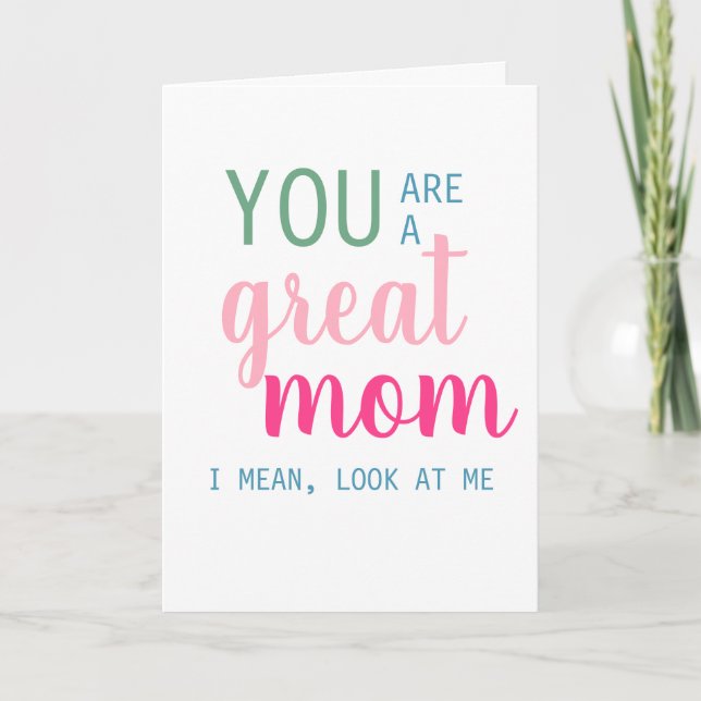 Graciosa tarjeta del día de la madre de la hija (Anverso)