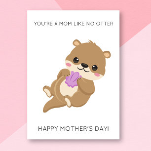 Graciosa tarjeta del día de la madre Otter