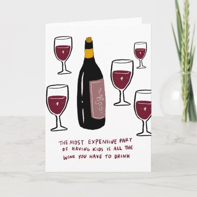 Graciosa tarjeta del día de la madre | Todo el vin (Anverso)