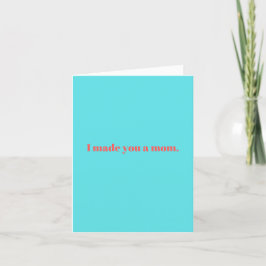Graciosa tarjeta del día de la madre - Verde azula