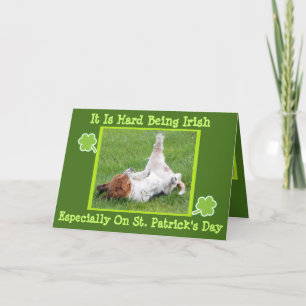 Graciosa tarjeta del día de San Patricio con Cerve