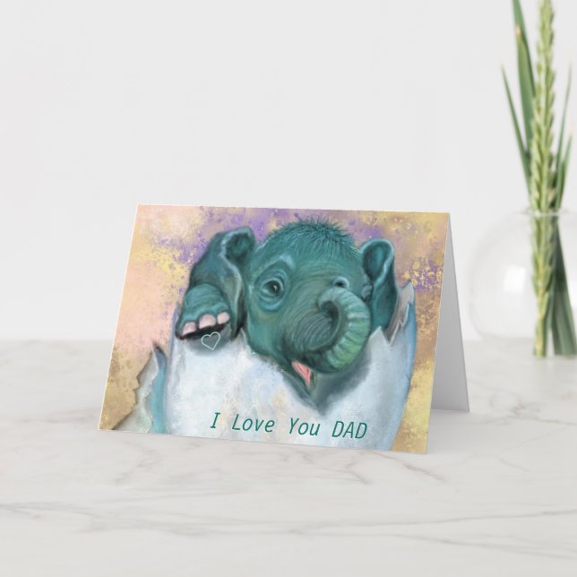 Graciosa tarjeta del día del padre cute el odio ha (Anverso)