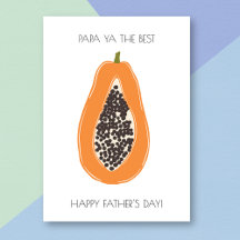 Graciosa tarjeta del día del padre de Papaya