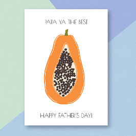 Graciosa tarjeta del día del padre de Papaya