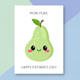 Graciosa tarjeta del día del padre de Pear Fruit P