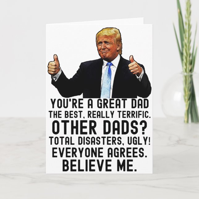 Graciosa tarjeta del día del padre de Trump (Anverso)