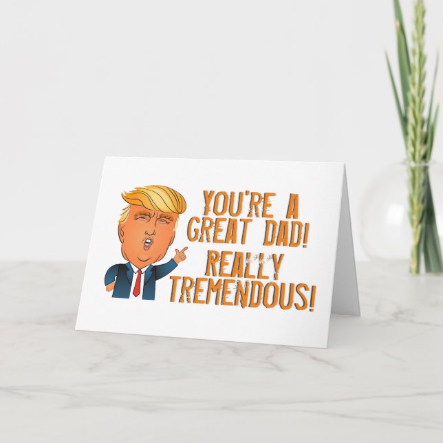 Graciosa tarjeta del día del padre de Trump (Anverso)