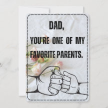 Graciosa tarjeta del día del padre de un niño favo