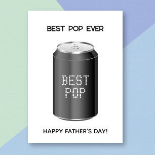 Graciosa tarjeta del día del padre del mejor pop S