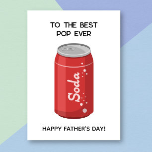 Graciosa tarjeta del día del padre del Pop Pun de