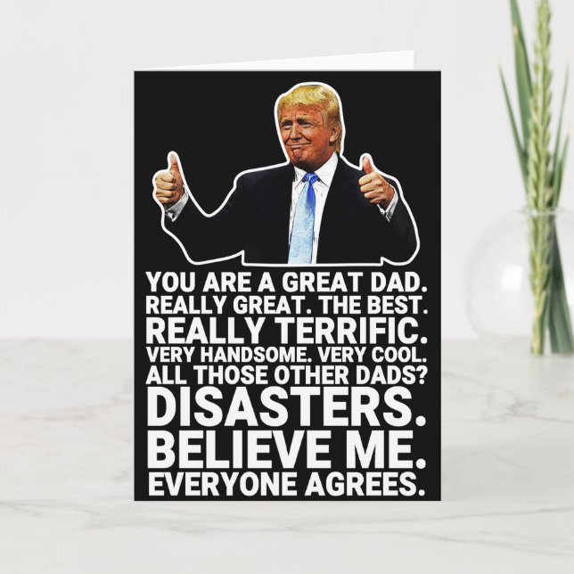 Graciosa tarjeta del Día del Padre Donald Trump (Anverso)