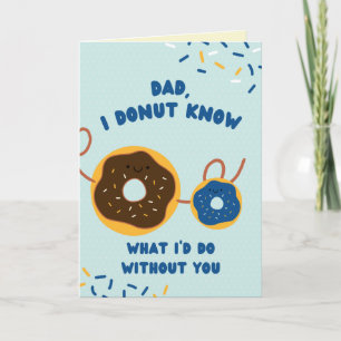 Graciosa tarjeta del día del padre donut
