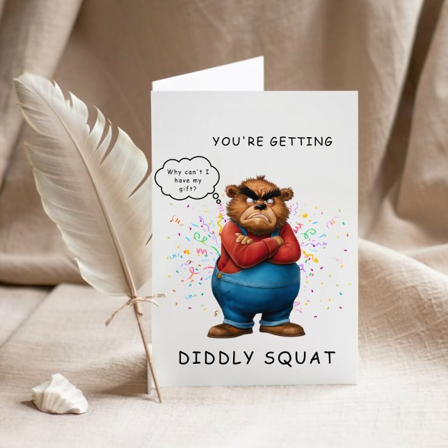 Graciosa tarjeta del día del padre para el humor e (Bring on the laughs this Father's Day with our Diddly Squat Humor Card!)