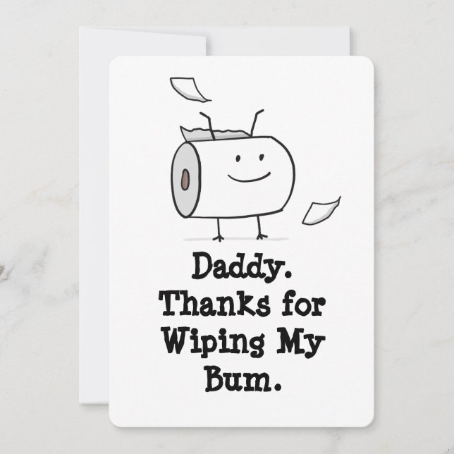 Graciosa tarjeta del primer padre del bebé (Anverso)