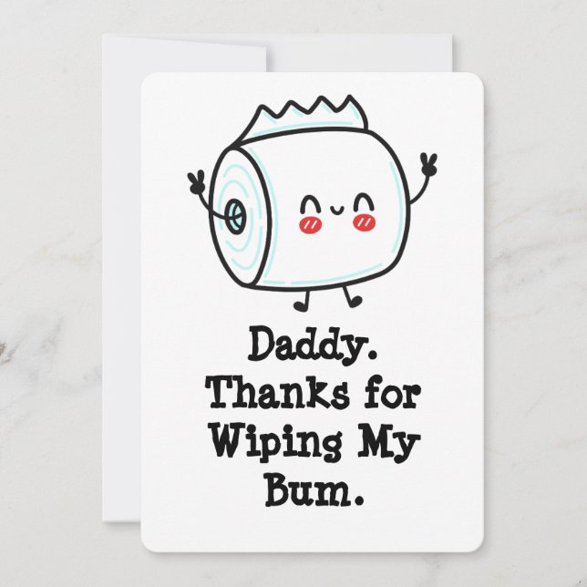 Graciosa tarjeta del primer padre del bebé (Anverso)