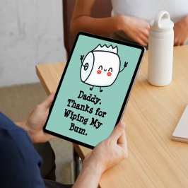 Graciosa tarjeta del primer padre del bebé