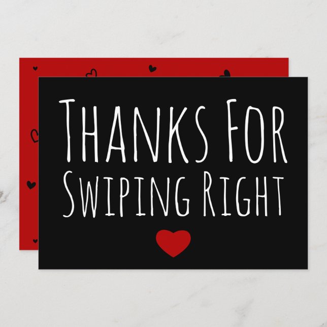 Graciosa Tarjeta El día de San Valentín Gracias Po (Anverso / Reverso)