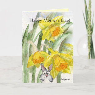 Graciosa tarjeta feliz del día de la madre