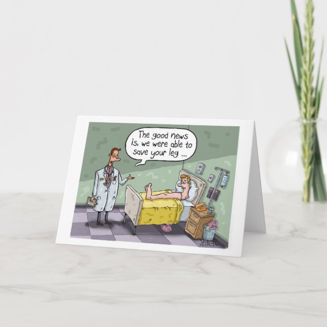 Graciosa tarjeta Get Well (Anverso)