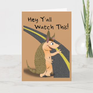 Graciosa tarjeta Get Well Armadillo