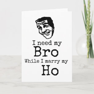 Graciosa Tarjeta Groomsman, Necesito Mi Tarjeta Br