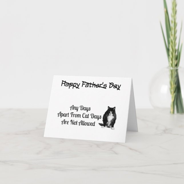 Graciosa tarjeta Grumpy Cat Fathers Day (Anverso)