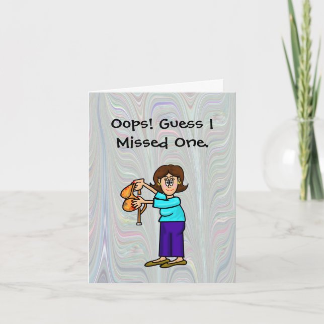 Graciosa tarjeta hippie del día de la no brasa de  (Anverso)