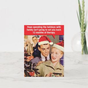 Graciosa tarjeta navideña - 12 meses de terapia