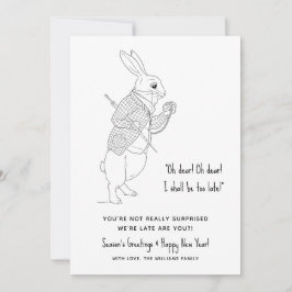 Graciosa tarjeta navideña feliz de año nuevo