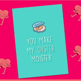 Graciosa tarjeta Oyster Valentines, divertida tarj