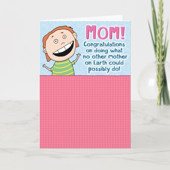 Graciosa tarjeta para el día de la madre (Anverso)