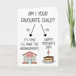 Graciosa tarjeta para el día de la madre favorita