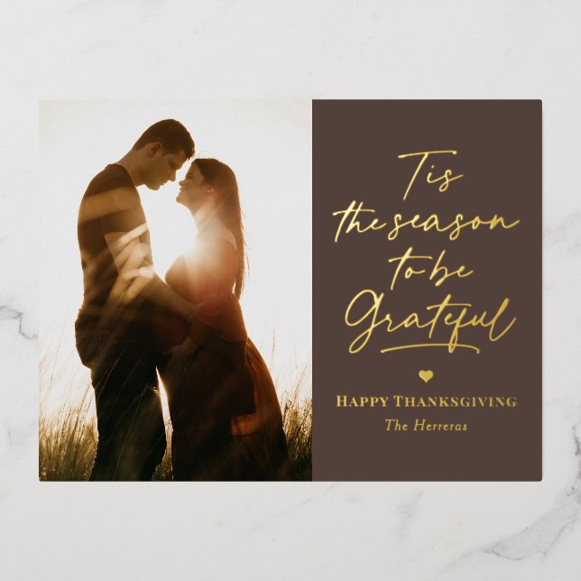 Graciosa tarjeta postal de acción de gracias para  (Anverso)