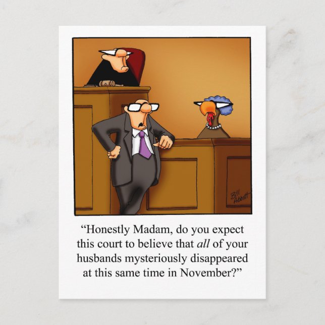 Graciosa tarjeta postal de acción de gracias para  (Anverso)