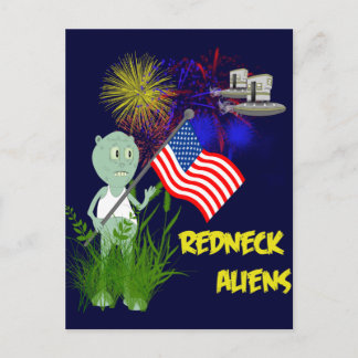 Graciosa tarjeta postal de Alienígenas del Redneck