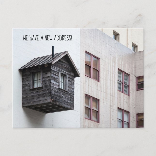 Graciosa tarjeta postal de cambio de dirección - p (Anverso)