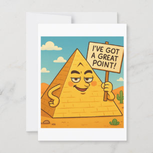Graciosa tarjeta postal de Chiste de la Pirámide E