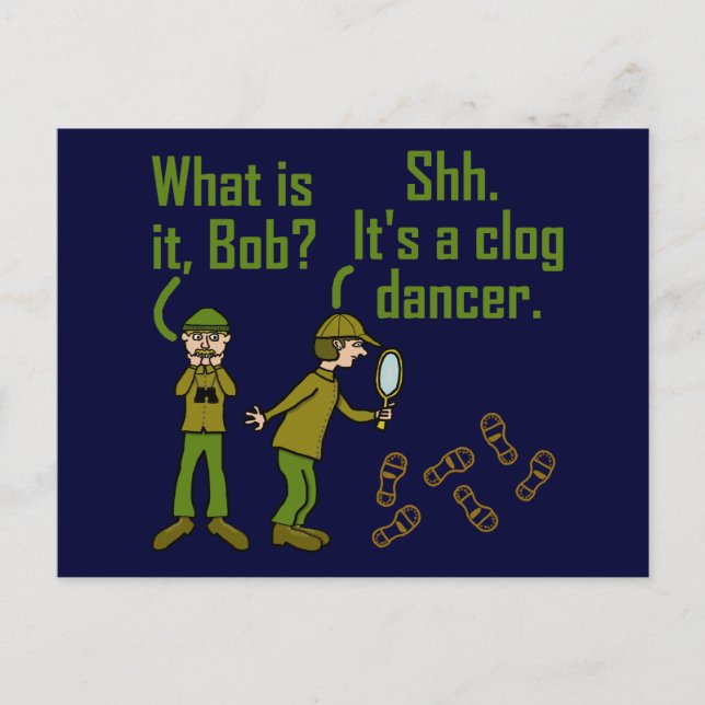 Graciosa tarjeta postal del Personalizado Clogger  (Anverso)