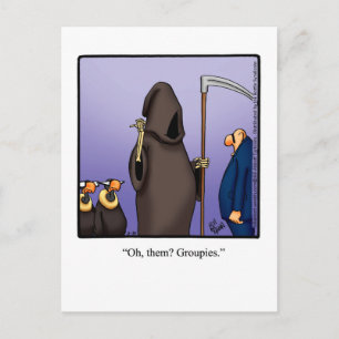 Graciosa tarjeta postal Grim Reaper