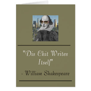 Graciosa tarjeta William Shakespeare