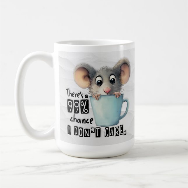 Graciosa taza de café del ratón - 99% no le import (Izquierda)