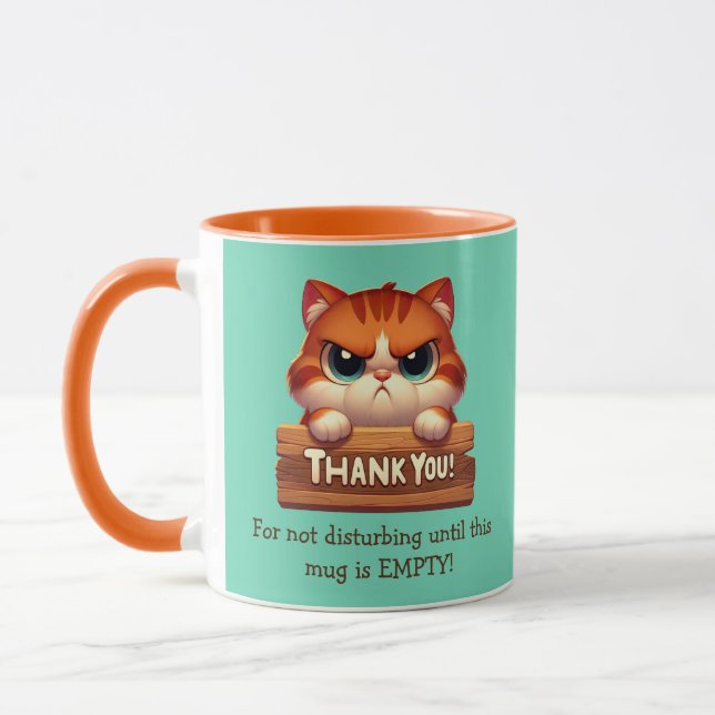 Graciosa taza de café para gato - Personalizable (Izquierda)