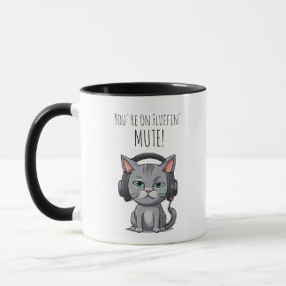 Graciosa taza de gato - Trabajar desde casa - Está