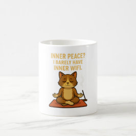 Graciosa taza de yoga para los amantes del WiFi