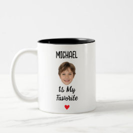 Graciosa taza infantil favorita con foto de nombre