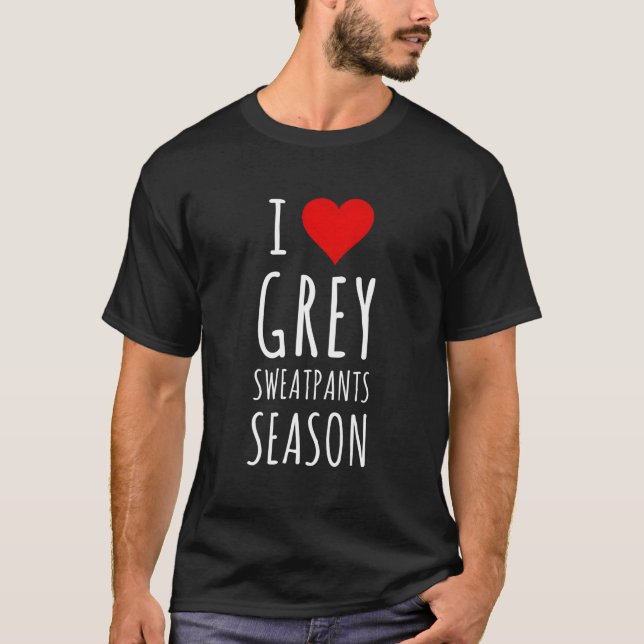 Graciosa temporada de sudaderas grises en el coraz (Anverso)