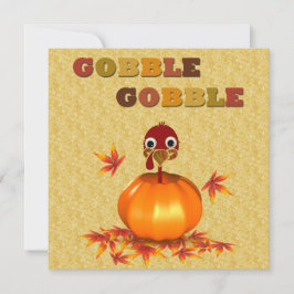 Graciosa Turquía en calabaza - Invitación