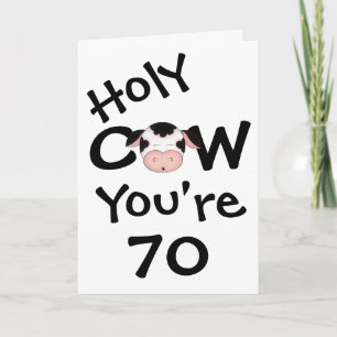 Graciosa vaca sagrada eres tarjeta de felicitación