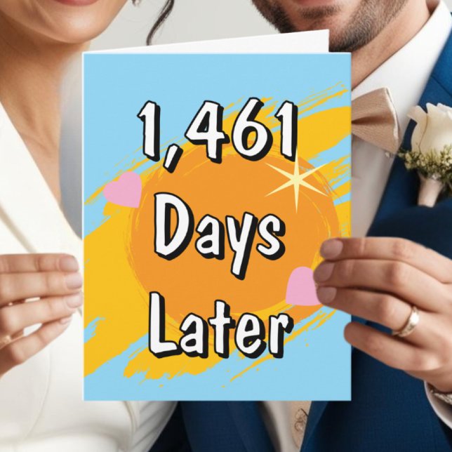 Graciosa y dulce tarjeta de cuarto aniversario de  (Subido por el creador)