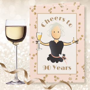 Graciosa y elegante tarjeta de cumpleaños número